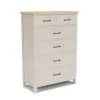 Riverside Furniture 79465 Glenndale - Five Drawer Chest - Aged White / Wheat