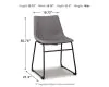 Ashley Furniture D372-08 Ashley Furniture D372-08 Centiar - Dining UPH Side Chair (Set of 2) - Gray