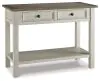Ashley Furniture T637-4 Bolanburg - Sofa Table - White / Brown / Beige