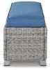 Ashley Furniture P439-600 Naples Beach - Bench with Cushion - Light Gray