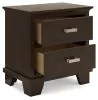 Ashley Furniture B441/31/36/81/97/92(2) Ashley Furniture B441/31/36/81/97/92(2) Covetown - 6 Pc. - Dresser, Mirror, Queen Panel Bed, 2 Nightstands - Dark Brown