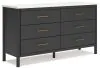 Ashley Furniture B2616-231 Ashley Furniture B2616-231 Cadmori - Six Drawer Dresser - Black / White