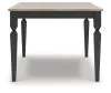 Ashley Furniture PCD591-25 Brenkerton - Rectangular Dining Room Table - Grayish Brown / Black