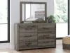 Ashley Furniture PCB2405B1 Ashley Furniture PCB2405B1 Graystorm - Dresser And Mirror - Brown Gray