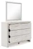 Ashley Furniture B2640/31/36/69/56/97 Ashley Furniture B2640/31/36/69/56/97 Altyra - 5 Pc. - Dresser, Mirror, King Panel Bookcase Bed - White