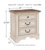 Ashley Furniture B743/31/36/58/56/97/93(2) Ashley Furniture B743/31/36/58/56/97/93(2) Realyn - 7 Pc. - Dresser, Mirror, King Upholstered Panel Bed, 2 Nightstands - Two-tone