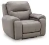 Ashley Furniture PCU1370013A Real Moments - Power Recliner With Audio Seating - Ash