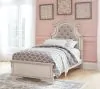 Ashley Furniture B743B13 Ashley Furniture B743B13 Realyn - Twin Upholstered Panel Bed - Chipped White