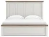 Ashley Furniture B4615B15 Ashley Furniture B4615B15 Savonport - King Panel Bed With 2 Under Bed Storage Units - White / Brown