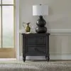 Liberty Furniture 615-BR61-B Americana Farmhouse - 2 Drawer Nightstand With Charging Station - Black