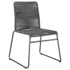 CoasterEssence 192062 Jerome - Woven Rope Stackable Side Chair (Set of 2) - Charcoal