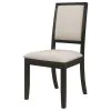CoasterEveryday 101562 Louise - Upholstered Wood Dining Side Chairs (Set of 2) - Black