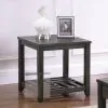 CoasterEssence 722287 Cliffview - 1-Shelf Square Wood Side End Table - Gray