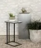 CoasterEssence 936034 Vicente - Marble Top C-Shaped Sofa Side Table - Gray