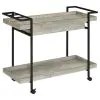 Coaster Fine Furniture 181005 Ventura - 1-Drawer Engineered Wood Bar Cart - Gray Driftwood