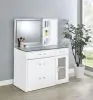 Coaster Fine Furniture 930218 Flora - 2-Drawer Vanity Set With LED Mirror - White High Gloss
