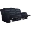 New Classic U1816-30-BLK Willow - Sofa With Dual Recliner - Black