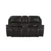 New Classic U093-25-CHG New Classic U093-25-CHG Brookings - Console Loveseat With Dual Recliners - Charcoal