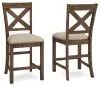 Ashley Furniture D631-124 Moriville - Upholstered Barstool (Set of 2) - Beige
