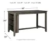 Ashley Furniture D388-13 Caitbrook - Rectangular Dining Room Counter Table - Gray