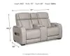 Ashley Furniture U2710518 Boyington - Power Reclining Loveseat with Console/Adj Hdrst - Gray