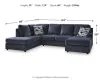 Ashley Furniture 95302S2 Ashley Furniture 95302S2 Albar Place - 2-Piece Sectional With Raf Sofa Chaise - Cobalt