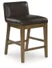 Ashley Furniture D974-124 Cabalynn - Upholstered Barstool (Set of 2) - Two-tone Brown