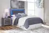Ashley Furniture B214/57/B100-31 Lodanna - Queen Upholstered Panel Headboard with Bolt on Bed Frame - Gray