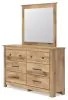 Ashley Furniture PCB1170B1 Ashley Furniture PCB1170B1 Makidern - Dresser And Mirror - Tan