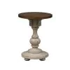 Liberty Furniture 498-OT1021 Morgan Creek - Chair Side Table - Antique White / Wirebrushed Tobacco Accents
