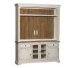 Liberty Furniture 498-ENTW-ENC Liberty Furniture 498-ENTW-ENC Morgan Creek - Entertainment Center - Antique White / Wirebrushed Tobacco Accents
