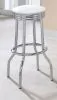 CoasterEveryday 2299W Retro - Upholstered Metal Swivel Bar Stool (Set of 2) - White