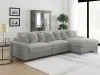 Coaster Fine Furniture 509900-SET Blaine - Upholstered Reversible Chaise Sectional Sofa - Fog