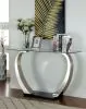 Furniture of America CM4728S Roxo - Sofa Table - Satin Plated / Black