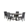 New Classic 40-4125-DG4C High Line - Dining Table & 4 Chairs - Gray