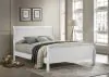 Coaster Fine Furniture 202441KE Louis Philippe - Eastern King Sleigh Panel Bed - White
