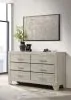 Coaster Fine Furniture 225063 Trenton - 6-Drawer Bedroom Dresser - Rustic Cream