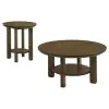 Coaster Fine Furniture 706308-S2 Ottowa - 2 Piece Round Wood Coffee Table Set - Brown