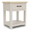 Riverside Furniture 79468 Glenndale - One Drawer Nightstand - Aged White / Wheat