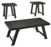 Ashley Furniture T351-13 Noorbrook - Occasional Table Set (Set of 3) - Black / Pewter