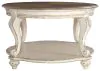 Ashley Furniture T743-0 Realyn - Oval Cocktail Table - White / Brown