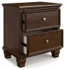 Ashley Furniture B685/31/36/84/86/87/92(2) Ashley Furniture B685/31/36/84/86/87/92(2) Danabrin - 7 Pc. - Dresser, Mirror, Full Panel Bed, 2 Nightstands - Brown