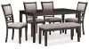 Ashley Furniture D422-325 Langwest - Dining Room Table Set (Set of 6) - Brown