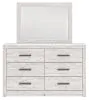 Ashley Furniture B3788B1 Cayboni - Dresser And Mirror - Whitewash