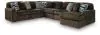 Ashley Furniture 98104S24 Ashley Furniture 98104S24 Midnight-Madness - 6-Piece Sectional With RAF Corner Chaise - Chocolate