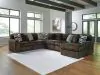Ashley Furniture 98104S24 Ashley Furniture 98104S24 Midnight-Madness - 6-Piece Sectional With RAF Corner Chaise - Chocolate