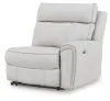 Ashley Furniture PC98802S14 Ashley Furniture PC98802S14 Social Pointe - 5-Piece Power Reclining Sectional With Storage Consoles And Armless Chair - Pearl / Ash