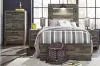 Ashley Furniture B211B11 Ashley Furniture B211B11 Drystan - Twin Panel Bed With 4 Side Drawers - Brown / Beige