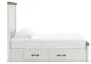 Ashley Furniture B4615B15 Ashley Furniture B4615B15 Savonport - King Panel Bed With 2 Under Bed Storage Units - White / Brown