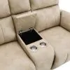ACME LV07411 ACME LV07411 Elison - Power Motion Loveseat With Console & Storage - Dark Beige Polished Microfiber